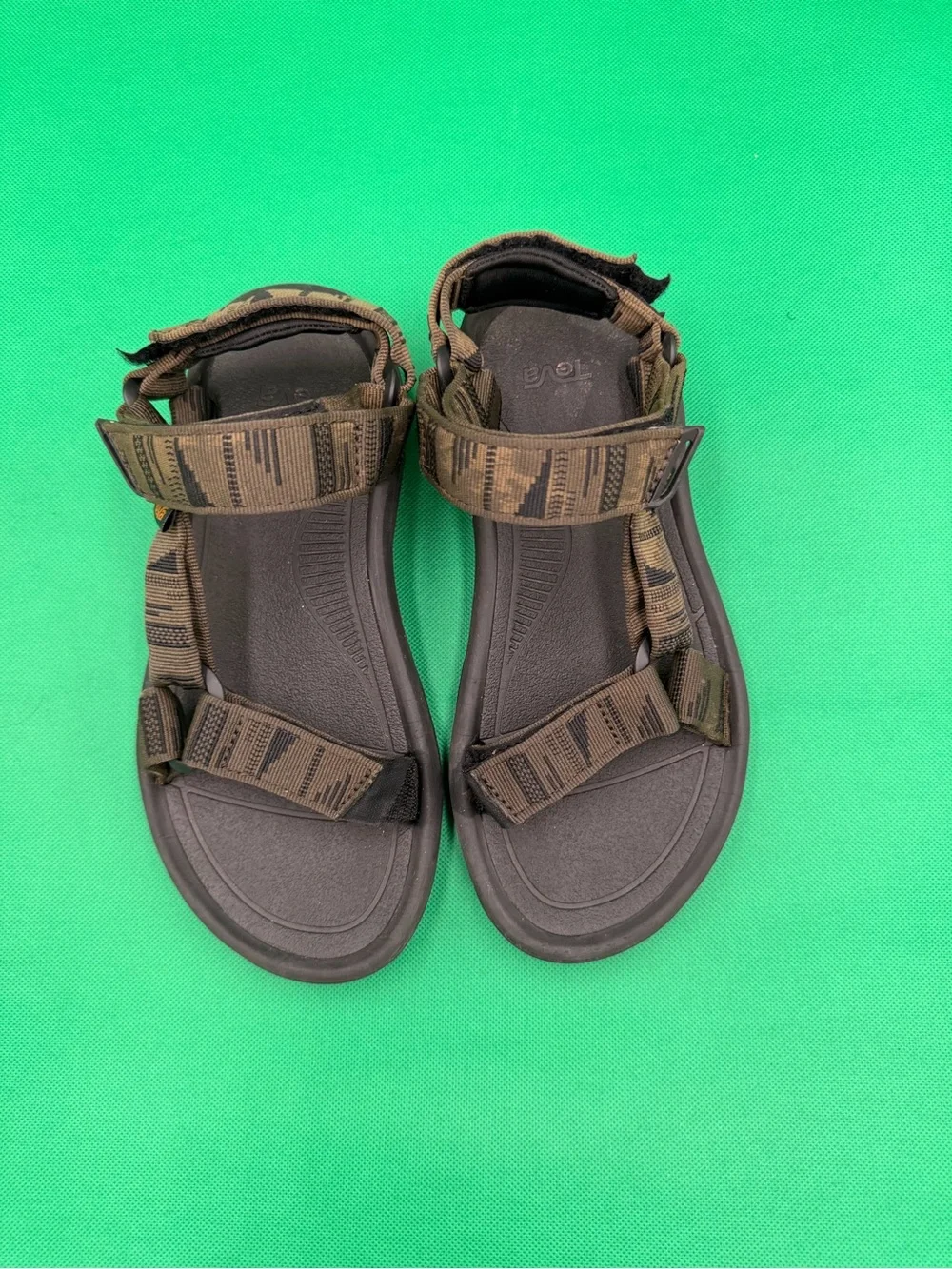 Teva Olive Green and Black Adjustable Strap Sandals - Hurricane XLT2